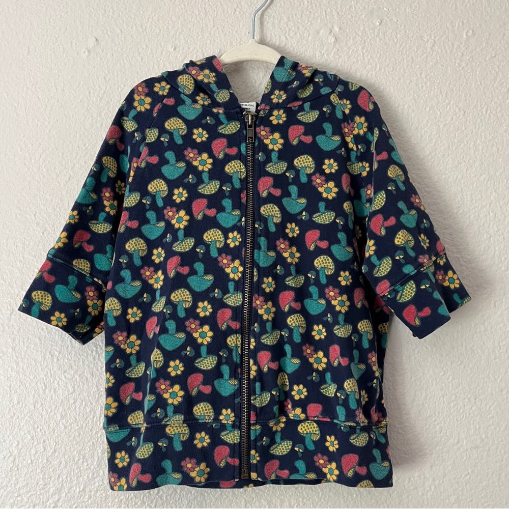 Next Era Couture Kids Size Medium Mushroom 3/4 Sleeve Zip Up Hoodie Sweater